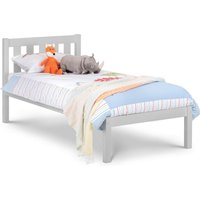 Solid Pine Low Foot End Bed - Dove Grey / Single