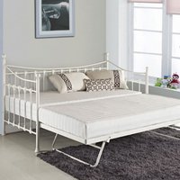 Underbed Trundle and 2 Mattresses Daybed  - White