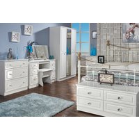 Balmoral Ready Assembled 4 Piece Bedroom Set - White Gloss & White