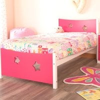 Childrens Wooden Star Bed Frame  Pink | Bed Sava