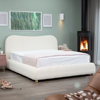 Viola 180cm Super King Boucle Bed Frame - Cream