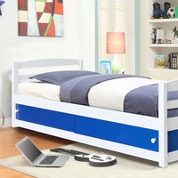 3ft Single Wooden Storage Bed - Blue
