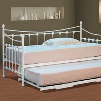 White Ornate Metal Day Bed
