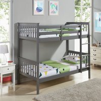 Andromeda Wooden Bunk Bed Kids Single - Grey
