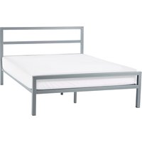Soto Metal Bed Frame - Silver / Double