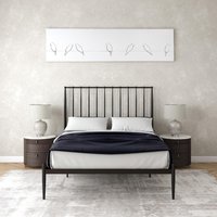 Giulia Modern Metal Bed - Black / Double