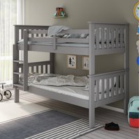 Carra Grey Wooden Single Bunk Bed  Grey  Bunk Bed | Bed Sava