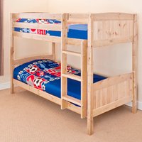 Classic Wooden Bunk Bed in 2ft6 Shorty or 3ft Single  Natural  Single | Bed Sava
