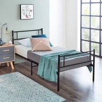 Black Metal Single Bed Frame | Strong & Sturdy | Affordable Single Bed