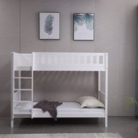 Domino 3ft Kids Wooden Bunk Bed - White