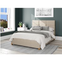 Caine Storage Woven Ottoman Storage Bed - Cream / Small Double