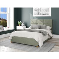 Caine Plush Velvet Ottoman Storage Bed - Duck Egg / Double