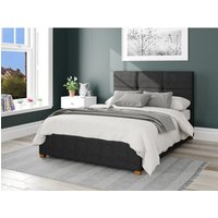 Caine Storage Woven Ottoman Storage Bed - Ebony / King