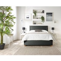 Catherine Lansfield Opulence Ottoman Storage Bed  Charcoal  Single | Bed Sava