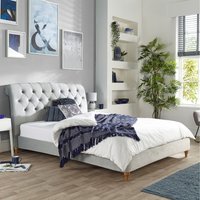 Sorrento Grey Bed Frame - Grey / Double
