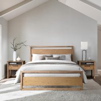 Akari Wooden Bed - Natural / King
