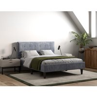 Perth Fabric Bed Grey - Grey / King