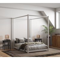 Zara Four Poster Bed Frame - White / Double