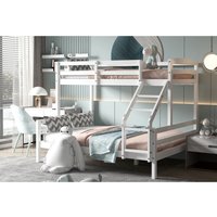 White Wooden Hopin Triple Bunk Bed - White