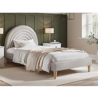 Ava Boucle Bed - Grey / Single