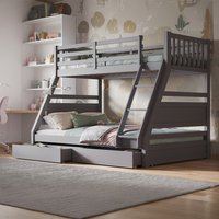Ollie Triple Bunk Bed Grey - Grey