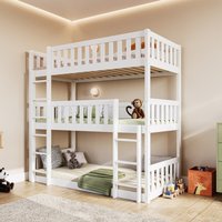 Bea Triple High Bunk Bed - White