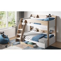 Flick Triple Bunk Bed Oak - Oak