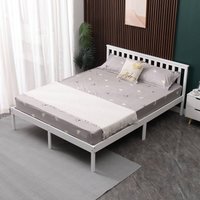 WestWood No Footboard Wood Bed - White / Double
