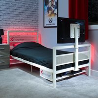 X Rocker Basecamp Single TV Gaming Bed - White