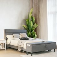 Upholstered Bed Frame - Grey