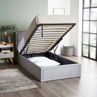 Bailey Ottoman Storage Single Bed Frame & Mattress | Grey | Spacious Underbed Storage with Gas Lift Mechanism