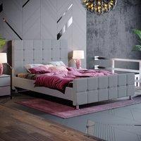 Valentina Fabric Bed - Light Grey Linen / Double