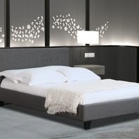 Fabric Modern Gas Lift Ottoman Bed Frame 3ft 4ft 4ft6 5ft Light Or Dark Grey - Dark Grey / Small Double