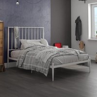 Giulia Modern Metal Bed - White / Double