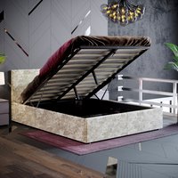 Veronica Fabric Ottoman Bed - Champagne Velvet / Double