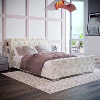 Arabella Fabric Bed - Champagne Velvet / King