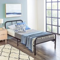 Single Metal Bed Frame - Black / 81cm / Yes