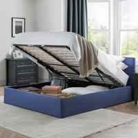 Rialto Lift Up Storage Bed Frame - Blue / King