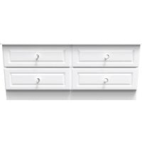 Crystal Ready Assembled 4 Drawer Bed Box - White Matt