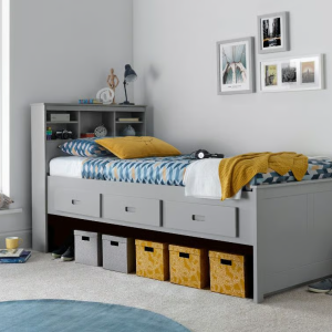 Bedmaster Veera Guest Bed Single Wood Grey Without Trundle Guest Bed | Bed Sava