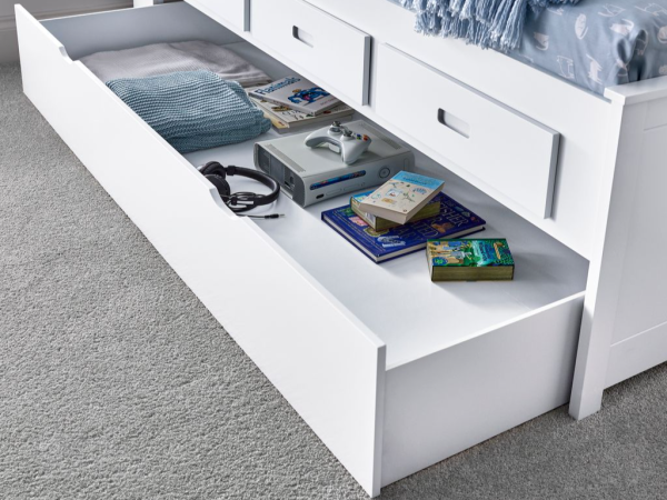Bedmaster Veera Trundle Only White Underbed Drawer | Bed Sava