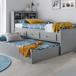 Bedmaster Veera Trundle Only Wood Grey Underbed Drawer | Bed Sava