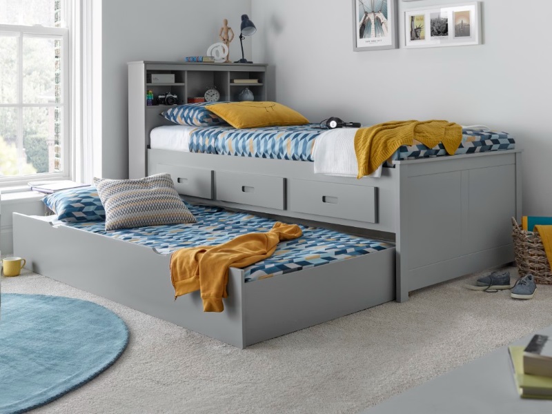 Bedmaster Veera Trundle Only Wood Grey   Underbed Drawer