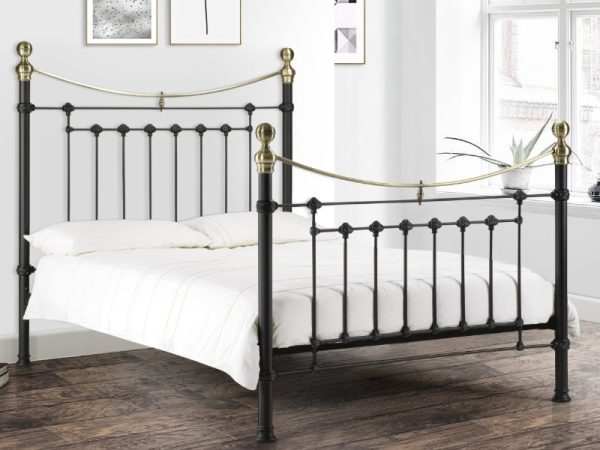 Julian Bowen Victoria Bed Double Black Metal Bed | Bed Sava