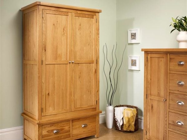 Birlea Woburn 2 Door 2 Drawer Wardrobe Oak Oak Wardrobe | Bed Sava