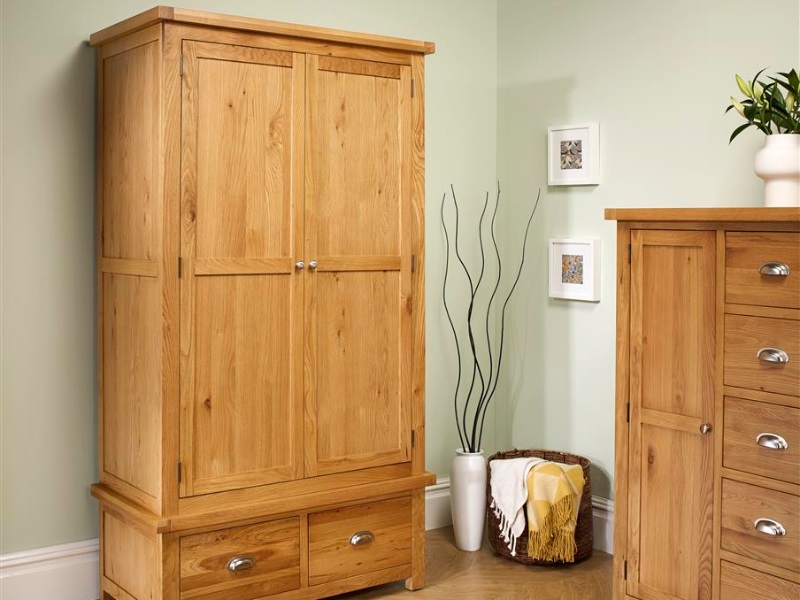 Birlea Woburn 2 Door 2 Drawer Wardrobe Oak Oak Wardrobe