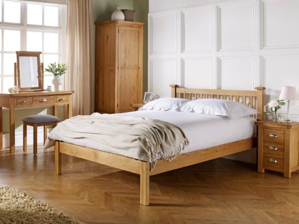 Birlea Woburn King Size Oak Wooden Bed | Bed Sava