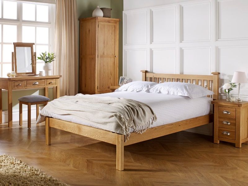 Birlea Woburn King Size Oak Wooden Bed