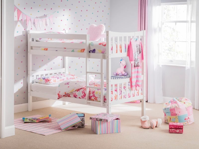 Julian Bowen Zodiac Bunk Bed Single White Bunk Bed | Bed Sava