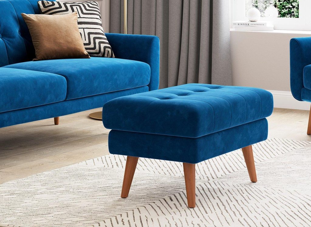 Gallway Footstool - Blue